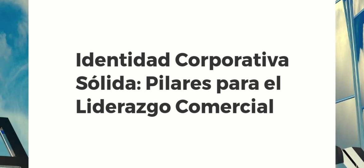 Identidad corporativa sólida pilares liderazgo comercial diseño minimalista